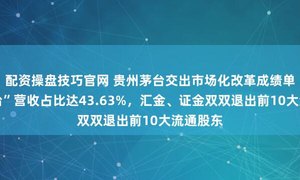 配资操盘技巧官网 贵州茅台交出市场化改革成绩单，“i茅台”营收占比达43.63%，汇金、证金双双退出前10大流通股东